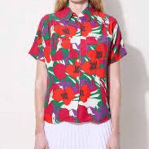 A.P.C. APC Current Floral Short Sleeve Shirt size 34